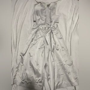 ASOS- 8. Silver Satin Cutout Jumper